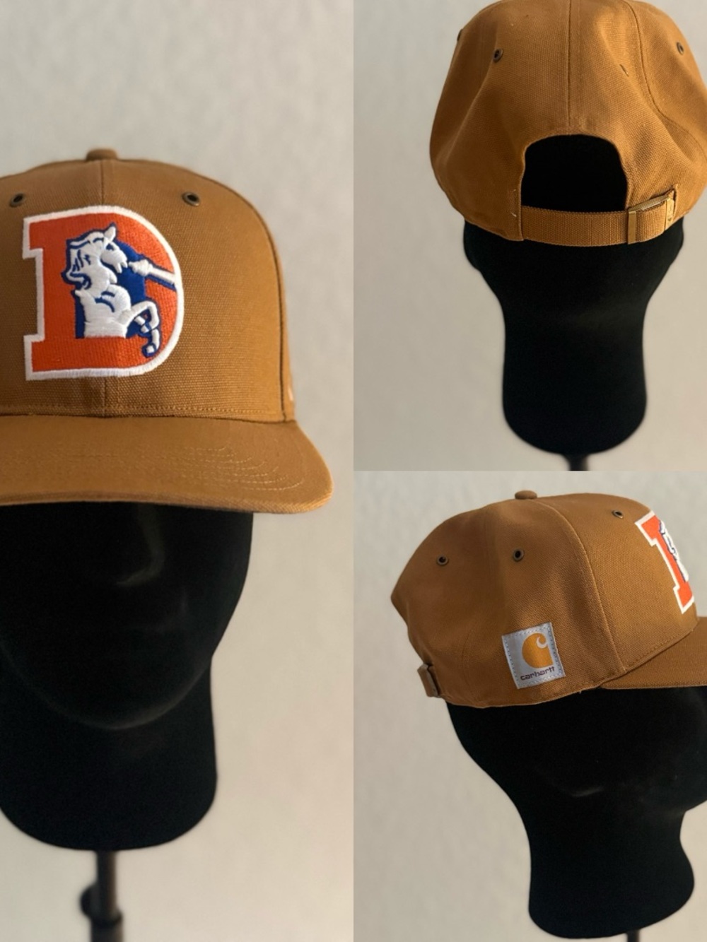 Carhartt Brown Broncos 'D' Logo Adjustable Cap